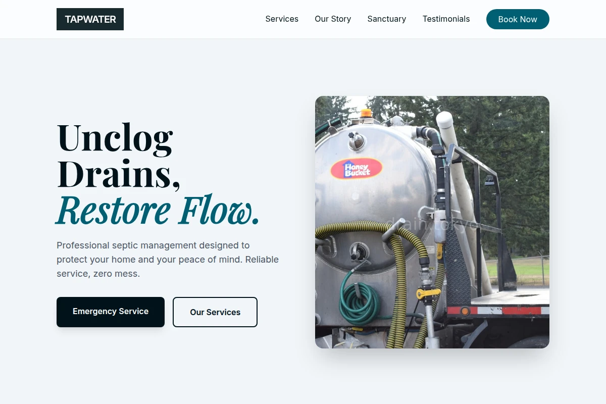 Tapwater Septic Pumping