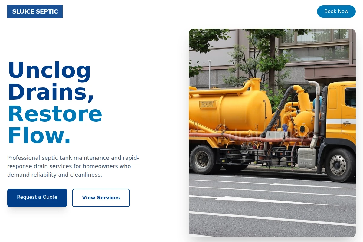 Sluice Septic Pumping