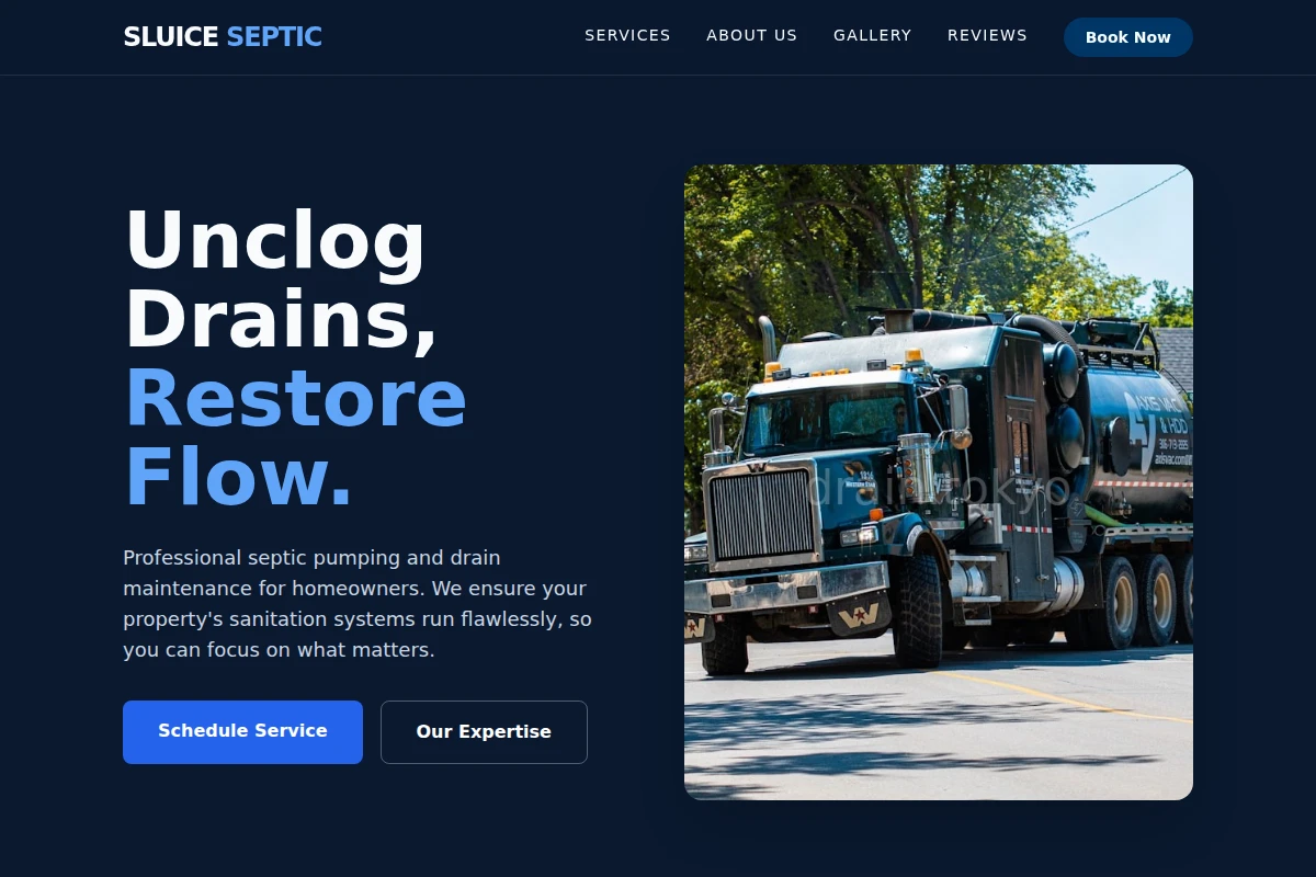 Sluice Septic Pumping