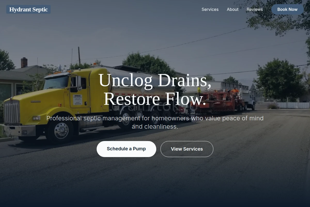 Hydrant Septic Pumping