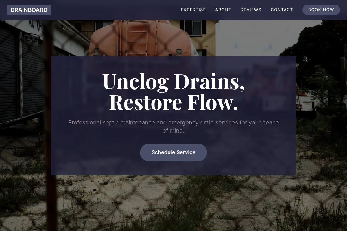 Drainboard Septic Pumping