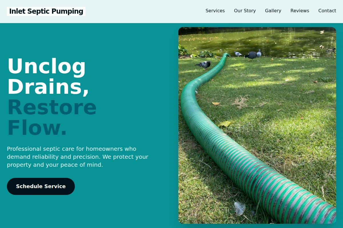 Inlet Septic Pumping