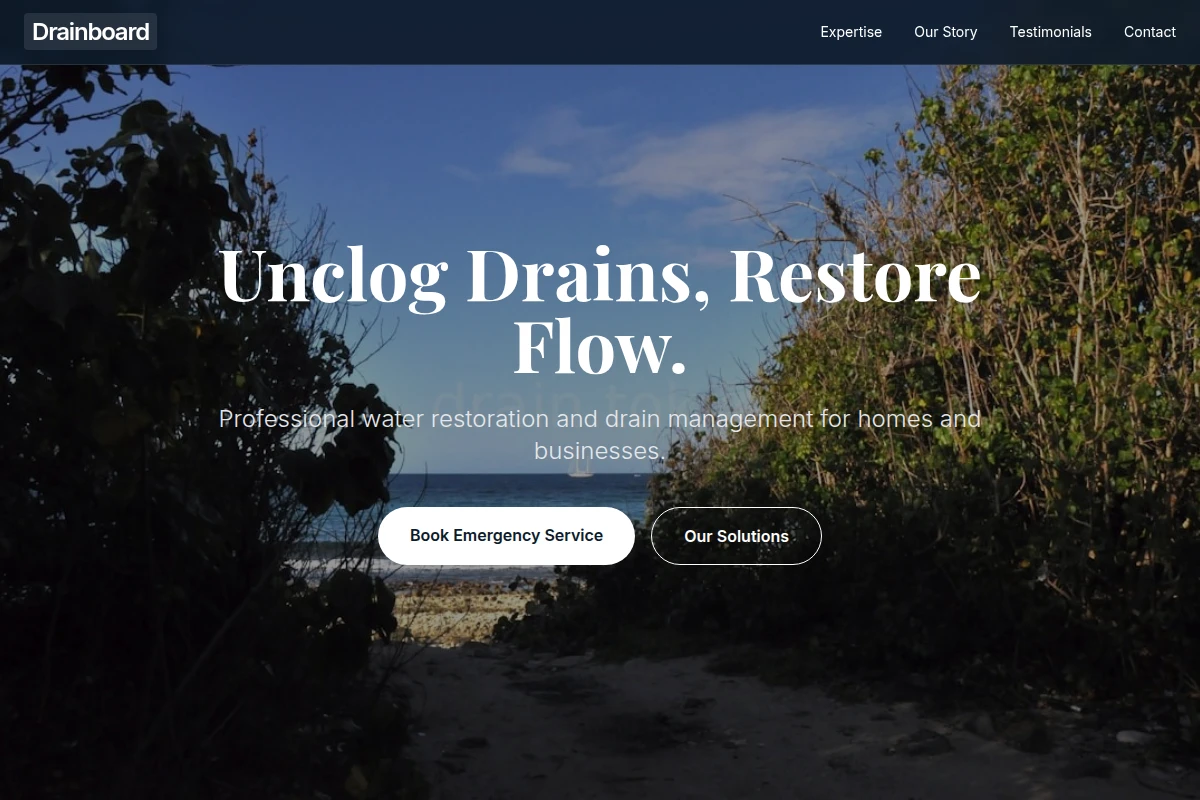 Drainboard Water Restoration